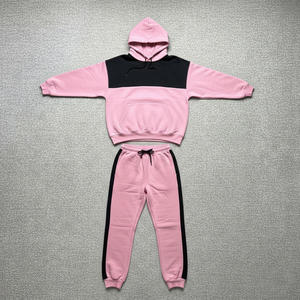 Mens athletic tracksuit custom jogger <b>pants</b> set with full zip jacket bulk supply - Product Image 1