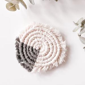 Sous-verres et tapis de table ronds en macramé modernes, absorbants, pour le café, la cuisine, la salle à manger - Product Image 3