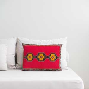Coussin imprimé floral vintage : Décoration d'intérieur tribale et traditionnelle, housse + insert - Product Image 4