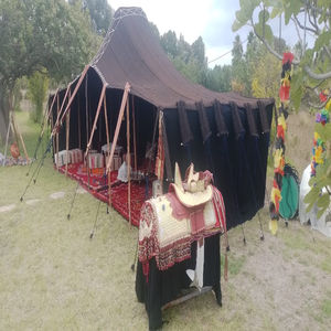 Tentes en poils de chèvre du Sahara, abris nomades traditionnels du désert, adaptés au climat, à la culture et à la vie durable en Afrique du Nord - Product Image 3