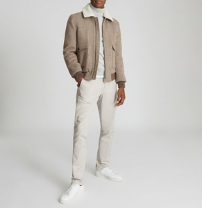 Chaqueta de Cuero Marrón de Último Diseño para Hombre con Piel de Oveja Personalizada, Botones y Logotipo Frontal Totalmente Personalizables - Product Image 5