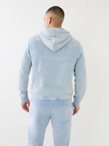 2025 100% Cotton French Terry <b>Men's</b> acid wash Hoodie and Sweatpants Set custom Screen Print logo Zip up <b>men</b> Tracksuit - Product Image 5