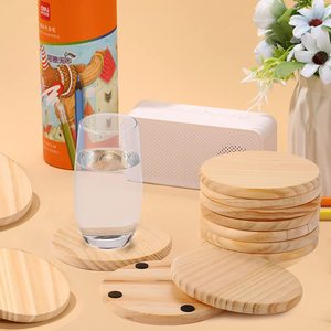 จานรองแก้วไม้แพ็ก24แพ็กที่ยังไม่เสร็จสำหรับงานฝีมือธรรมชาติและแอสเตอร์ - Product Image 4