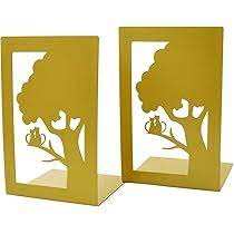 Serre-livres Acrimet Premium Serre-livres en métal jaune pour livres lourds, bureau ou maison Serre-livres décoratifs en laiton - Product Image 5