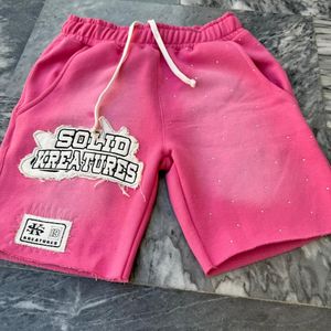 Short de jogging en coton éponge pour homme, style street, avec broderie en strass et décoloration au soleil, vente en gros de shorts de jogging en coton - Product Image 6