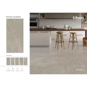 Nouvelle arrivée 600x1200mm Carreaux de sol en porcelaine émaillée polie Meilleur pour Hall Salon Carreaux de sol aspect marbre Prix en Inde - Product Image 3