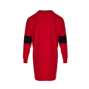 เสื้อทูนิคถักลายทางสีแดงลำลอง ผสมผสานขนแคชเมียร์ - Product Image 3