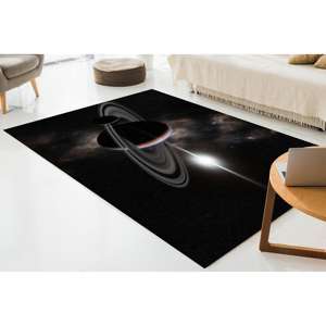 Alfombra Saturn con Estampado de Galaxia, Cielo Estrellado, Diseños de Paisajes, Alfombra de Terciopelo de Lujo - Product Image 3