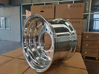Vente flash, prix bas, jantes de camion en alliage d'aluminium 22,5x11,75, finition chromée, conçues pour les pneus de camion 385/65R22,5