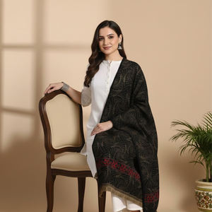 Warm Breathable Kullu Wool Shawl with Traditional Pattern for Women Daily and Travel Use All Seasons at Low Price - Product Image 1
