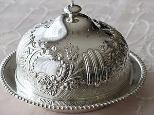 Plat de luxe avec couvercle pour la maison hôtel restaurant ustensiles de cuisine aliments plat de service décor finition argent personnaliser Logo plat de service - Product Image 5