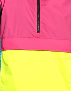 Veste coupe-vent légère pour homme, blocs de couleur, respirante, streetwear, 100% polyester, pull-over, coupe-vent en nylon surdimensionné - Product Image 4