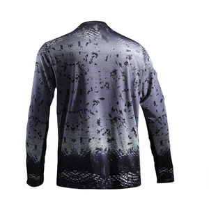 เสื้อตกปลาแขนยาวมีฮู้ดสำหรับผู้ชาย,เสื้อสวมตกปลาแบบกำหนดเอง Uv พิมพ์โลโก้ดิจิตอลเสื้อตกปลา - Product Image 6