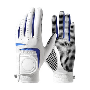 Guantes de Golf de Piel de Cabretta Genuina con Logotipo Personalizado de Alta Gama 2024, Nuevo Modelo, Ligeros, Transpirables, con Correa de Muñeca Ajustable y Gancho - Product Image 1