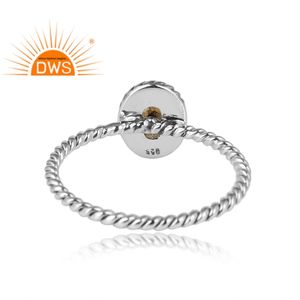 Anillo apilable de piedras preciosas de citrino de plata de ley oxidada más vendido, joyería personalizada para mujer, regalo para ella - Product Image 4