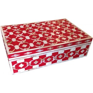 Full <b>bone</b> in lay made box white natural color and hand polished - gift - jewelry - home decor - Product Image 3