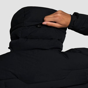 Chaqueta de Invierno para Hombre, Estilo Urbano, con Capucha de Burbuja de Lona Gruesa, Logotipo Personalizado, Cuello Alto, Chaqueta Acolchada Cálida - Product Image 4