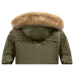 Wholesale Custom Men's Stand Collar Winter <b>Waterproof</b> <b>Padded</b> Bubble <b>Jacket</b> Quilted Outdoor Custom Puffer <b>Jacket</b> Men with furr - Product Image 5