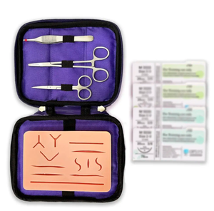 Base de instrumentos quirúrgicos para estudiantes de medicina, almohadilla de sutura eléctrica Manual, Kit de herramientas de entrenamiento, Kit de práctica de sutura de silicona, Material de acero - Product Image 1