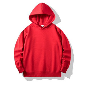 Ropa de talla grande para mujer de alta calidad primavera otoño adulto círculo inserto fino Sudadera con capucha bolso tejido frontal liso teñido técnica - Product Image 3