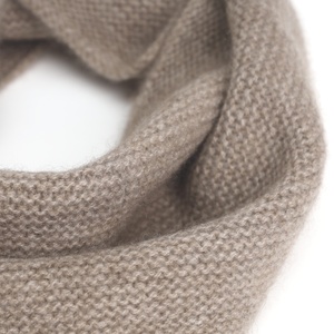 Luxury Unisex Mongolian Cashmere Short <b>Scarf</b> Organic Brown Beige <b>Neck</b> Warmer Winter Soft Breathable Elegant Traditional MONECO - Product Image 6