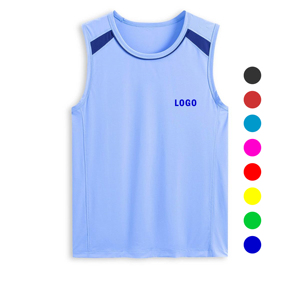 Camiseta sin mangas de cuello redondo de Color sólido para hombre de último diseño de alta calidad al por mayor camiseta sin mangas de entrenamiento de gimnasio para hombre - Product Image 1