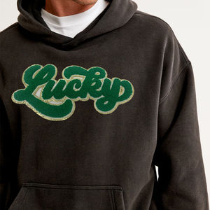 2025 meilleure qualité personnalisée pulls à capuche pour hommes en gros Logo broderie conception avec impression en relief - Product Image 5