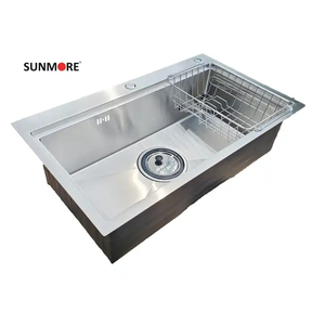 Évier de cuisine moderne à cuve unique grande taille SM 8248, fait main en acier inoxydable SUS 304, garantie 5 ans, usine vietnamienne, prix compétitif - Product Image 2