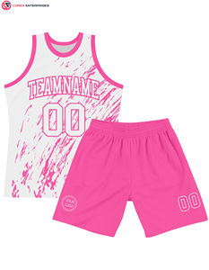 2025 personalizado profesional sublimación Reversible rosa y blanco baloncesto Jersey baloncesto camiseta baloncesto uniformes - Product Image 1