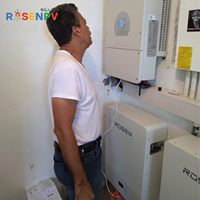 Rosen 5kW 10kW 12kW 15kW 20kW 30kW Système Solaire à Batterie Lithium avec Onduleur Hybride Basse Tension