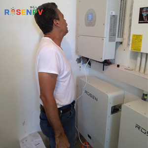 ระบบโซลาร์เซลล์พร้อมแบตเตอรี่ลิเธียมแบบไฮบริดแรงดันต่ำ Rosen 5kw 10kw 12kw 15kw 20kw 30kw - Product Image 4