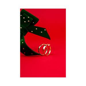 Aros Redondos Pulidos de Alta Calidad al por Mayor, Color Amarillo, 15 mm, Clásicos, Chapados en Oro de 18K, Plata de Ley 925 - Product Image 3