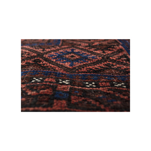 Alfombra de Lana Anudada a Mano de Gran Tamaño Nuray, Diseño Geométrico Boho Rojo Naranja para el Hogar, Pasillo, Sala de Estar - Paem-1082, Alfombra Jaipur US - Product Image 3