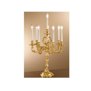 Portavelas de latón duradero 5-Batti creado para la decoración festiva de Pooja y las necesidades de iluminación de reuniones religiosas - Product Image 6