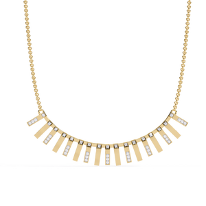 Ladies 18k Gold Lab Grown Diamond Necklace Beautiful Luxury Accessory - Product Image 1