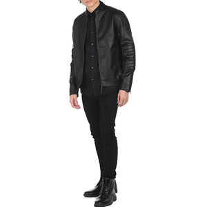 Veste en cuir pour hommes conception personnalisée transfert de chaleur logo à capuche amovible haut décontracté moto style tissu veste raisonnable - Product Image 2