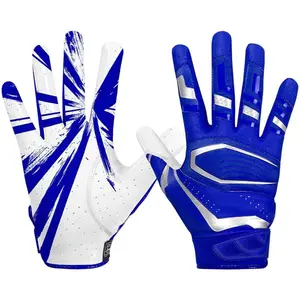 2023 New Arrival Custom Design Grip Football Receiver Gloves Adult Kids Outdoor American Football Gloves Supplier