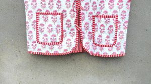 Veste matelassée Kantha unisexe style bohème, manteau d'hiver en coton sans manches, patchwork, style indien, décontracté - Product Image 5