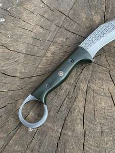 Fundas de Cuero Repujado, Material Sólido, Bajo Precio, Bajo MOQ, Mejores Cuchillos de Caza Hechos a Mano con Martillo de Acero - Product Image 3