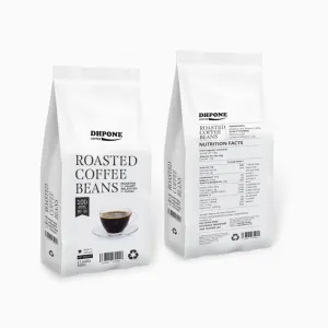 DHPone500g純粋なアラビカとロブスタのローストコーヒー豆一方向ガス抜きバルブをコーヒー愛好家のための紙袋にパッケージ化