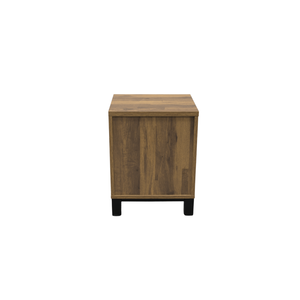 Minimalist Modern 2-<b>Drawer</b> Solid Wood Nightstand with Metal Legs 12-Month Warranty Bedroom Furniture Includes Assembly - Product Image 5