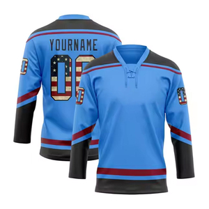 Jersey de hockey sobre hielo para hombre con logotipo personalizado 2024, nuevo diseño de moda con sublimación al por mayor, ropa de hockey personalizada - Product Image 6