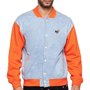 Veste Letterman à logo personnalisé pour hommes avec col montant Vêtements d'extérieur d'hiver à la mode quantité minimale de commande bas - Product Image 1