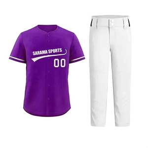 Venta caliente Conjuntos de uniformes de béisbol Paquete completo Diseño de sublimación Uniforme de Béisbol Juvenil Equipo de adultos Ropa deportiva Uniforme - Product Image 1