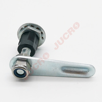 Loquet à compression en alliage de zinc haute sécurité Jucro DL816-1A pour armoire électrique, serrure à clé, entraxe 33 mm, noir