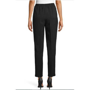 Pantaloni a Pieghe a Vita Alta da Donna Anne Klein, Neri in Crêpe di Tela Antirughe, Taglia Media, per la Stagione Autunnale - Product Image 2