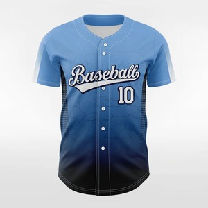 Maillot de baseball personnalisé à manches courtes, impression sublimée, évacuation de l'humidité, respirant, 100% polyester, protection UV, unisexe, pour équipe - Product Image 6