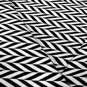 Haute qualité 390GSM Jacquard tissu Poly coton noir blanc géométrique fil teint tissé pour sac dos coussin rigide garçons vêtements - Product Image 2