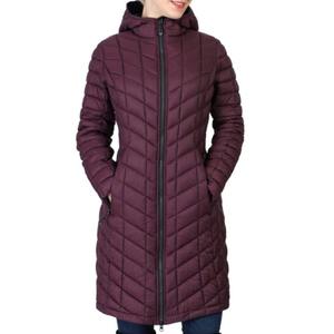 Veste longue en satin polaire à capuche pour femme Coupe-vent Écologique Manteau d'hiver de qualité supérieure - Product Image 5