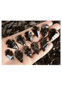 Punta de Flecha de Obsidiana Negra, Cristal Volcánico Tallado a Mano para Decoración del Hogar, Regalo y Artesanía, Precio al por Mayor - Product Image 3
